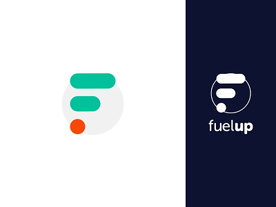 FuelUp Logo app blue branding business company design drive fuel green icon logo logo design vector