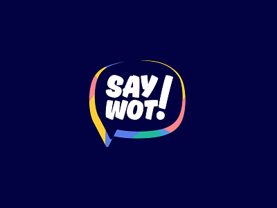 SayWot! Logo design app blue branding bubble community connect connected design icon logo logo design logos principal school app speach speech bubble student students support vector