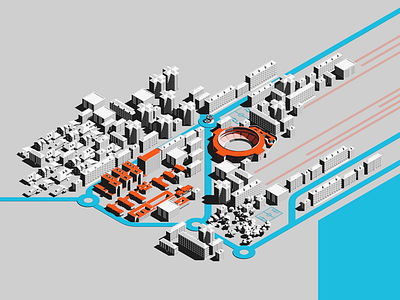 We are NOI - Bullfight Arena 3d architecture beach building city design illustration minimal minimalist modeling noi studio santander