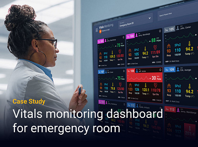 Vitals Monitoring Dashboard - Case Study app console dashboard design er er dashboard hospital dashboard ui ux uxcasestudy