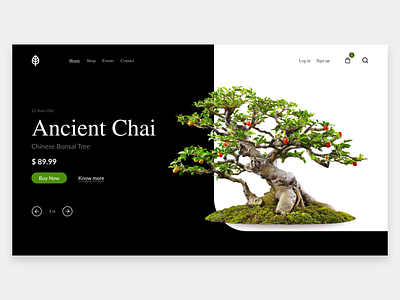Bonsai Leaf Web Design design graphic design typography ui ux web