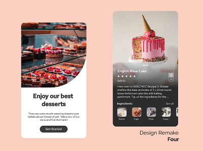 Dessert Time app design figma ui ux