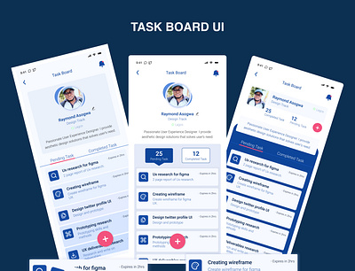 Mobile daily task UI app design ui