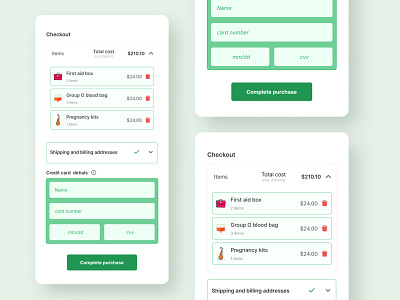 Mobile Checkout UI design ui ux