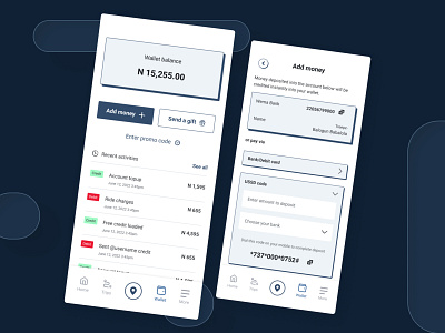 Wallet UI design ui ux