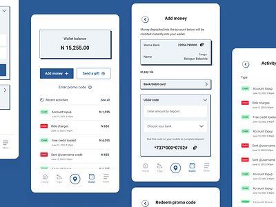 Wallet UI design ui ux