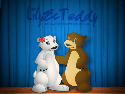 Lily and Teddy - Dedication bears characters dedicated design impersination self