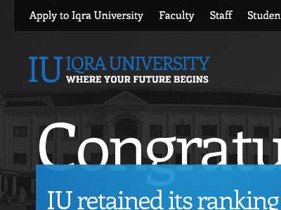 Iqra University Revamp design identity iqra redesign revamp ui university web webdesign