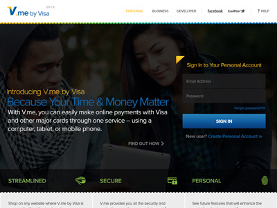 V.me by Visa Revamp bank card credit design redesign revamp services ui visa web
