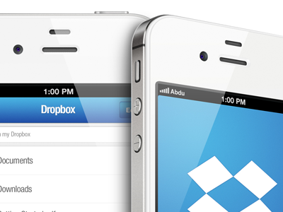 Dropbox iOS App app blue brand design dropbox fun logo rebound services share ui