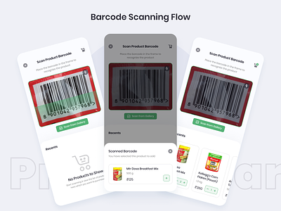 Scan Barcode on App app design design icon design icons mobile app mobile app design scan barcode shopping app ui ui design ux vector