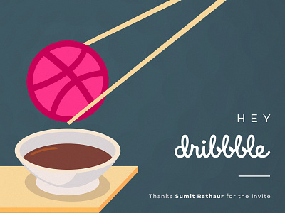 My First Shot debut first shot foodie hey hey dribbble invitation thank you