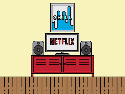 Netflix And Chill chill design illustration netflix