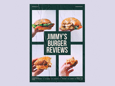 Jimmy's Burger Reviews clean design graphic graphic design illustration illustrator layout layout design lines poster poster art shapes