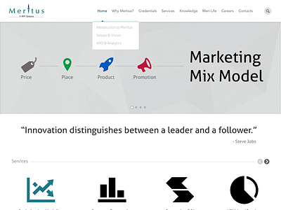 Meritus design marketing platform ui design website design