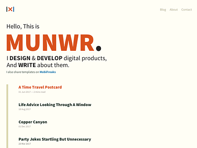 Munwr Homepage website