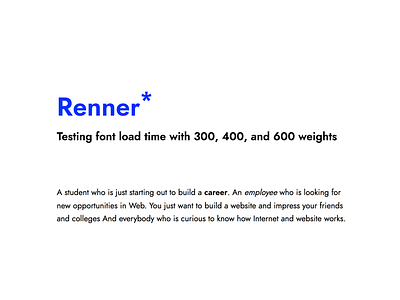 Renner Font Test font website