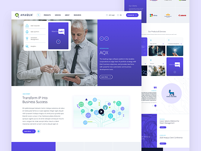 Anaqua - Website Redesign design graphic design interactive design redesign responsive ui ux web design wireframes