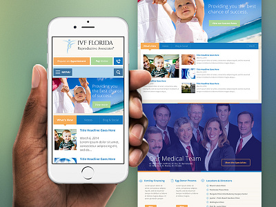 IVF Florida healthcare redesign responsive ui ux web design