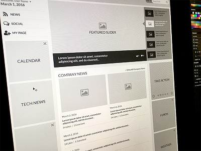 Intranet Wireframes