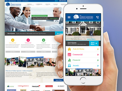 Everybody needs Insurance mobile redesign responsive ui ux web design