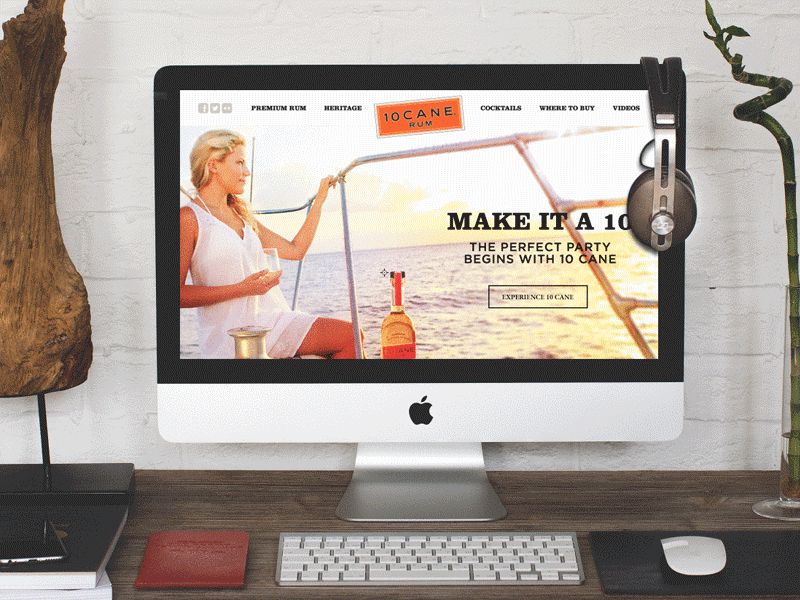 10 Cane Rum Preview redesign responsive ui ux web design