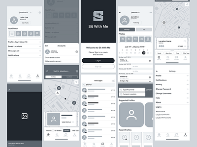 Earlier Stages of Patron & Staff Connecting App app design graphic design ios ui ux web design wireframes