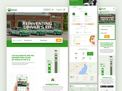 Driving School Redesign design graphic design mobile photoshop redesign responsive ui ux web design