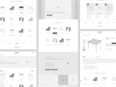 Prop Furniture design redesign responsive ui web design wireframes