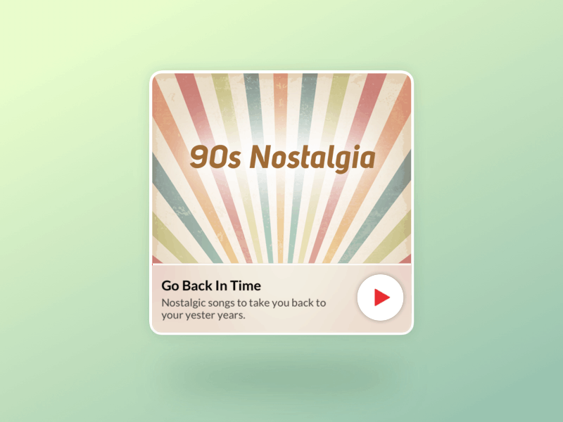 Playlist Music Widget colorscape concept design interface music music widget retro