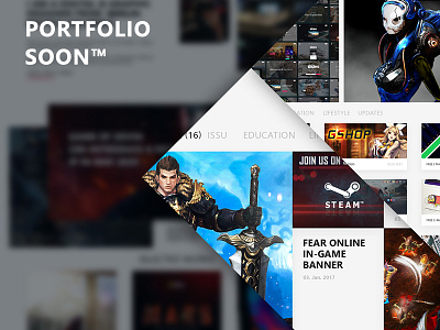 Portfolio Peak aeria games blog design game gamigo gaming grid minimal motion graphics portfolio ui ux