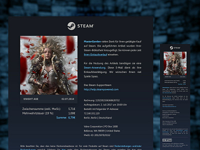 Steam 2019 E-Mail redesign Concept clean concept design email app game grid m4terial minimal newsletter steam