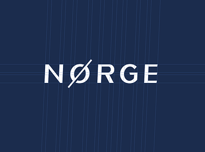 Norge logo on grid branding design grid logo logotype mark simple typography vector