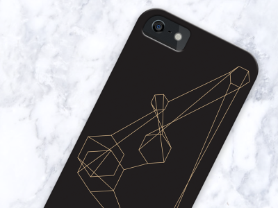 iPhone 6 Case art black fashion geometric gold hexagon inspired iphone 6 iphone case