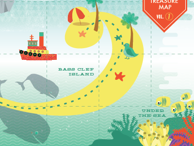 Illustration for kids brand badge boat brand branding fish hand drawn illustration kids retro under the sea whale wip