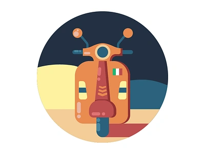 Vespa Icon contest icon illustration italy playoff sticker vehicle vespa