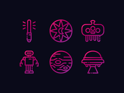 Universe Icon Pack alien icon icon pack planet robot space ufo ui universe ux