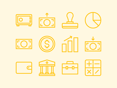 Business & Finance Icon bank business finance icon icon pack icon set money safebox