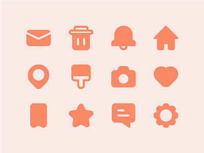 Interface Icon email home icon iconset illustration location love outline pixel perfect star ui ux