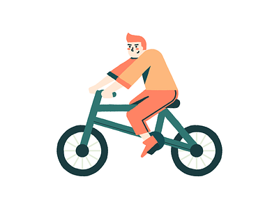 Cycling bicycle bike character cycling illustration ride texture