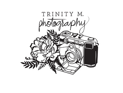 Trinity Marcum Photography, 2019 brand business camera design ferns flower flowers graphic graphic design logo nonnaiandd photography vintage