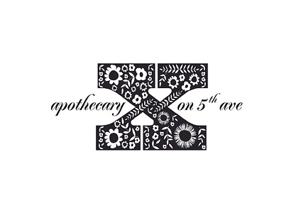 apothecary Xon 5th ave, 2018 5th apothecary ave brand branding high end logo logos upscale x