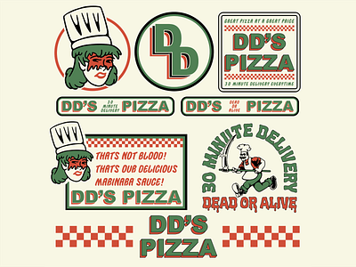 DD's Pizza branding design graphic design illustration logo pizza pizza art pizza logo retro design vintage design