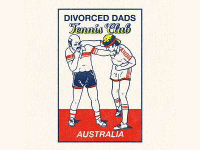 Divorced Dads Tennis Club branding design graphic design illustration logo tennis tennis logo