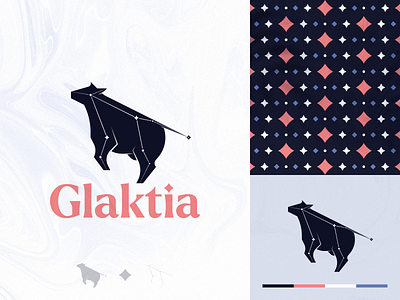 Glaktia - Logo adobe branding colors cow design graphic design identity illustrator liquid logo milk pattern photoshop stars visual identity wacom