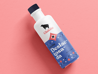 Glaktia - Milk Bottle 1 adobe bottle branding cow design graphic design identity illustrator logo milk packaging photoshop star stars visual identity wacom