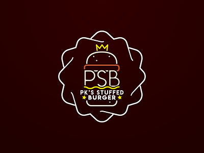 PSB brand burger graphicdesign hamburger king log logodesign stuffed