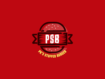 PSB brand burger graphicdesign hamburger king log logodesign stuffed