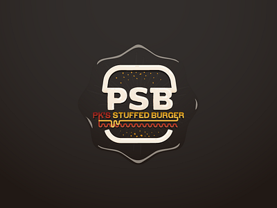 PSB brand burger graphicdesign hamburger king log logodesign stuffed