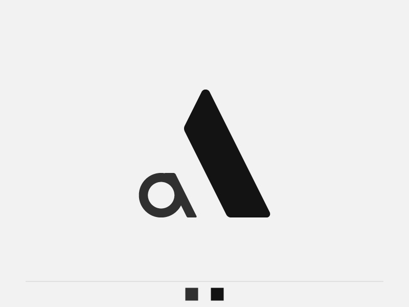 A + a (exploración 2) wacom monogram letter logo illustrator graphic design exploration d2 branding alphabet adobe a